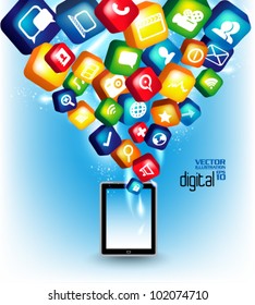 modern conceptual digital application social network design