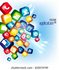 modern conceptual digital application social network design