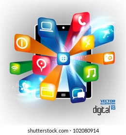 modern conceptual digital application social network design