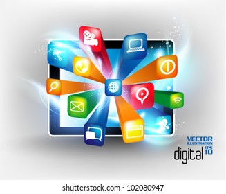 modern conceptual digital application social network design
