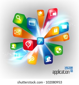 modern conceptual digital application social network design