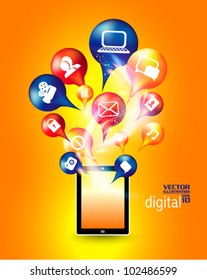 modern conceptual digital application social network design