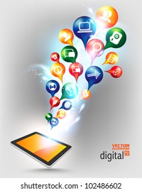 modern conceptual digital application social network design