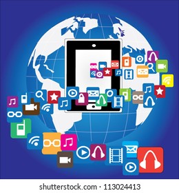 modern conceptual digital application social network design