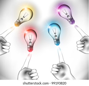 modern conceptual digital light bulb design