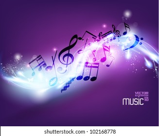 Modern Conceptual Music Notes Vector Design Stock Vector (Royalty Free ...