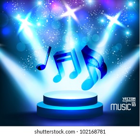 modern conceptual music notes vector design