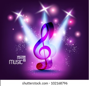 modern conceptual music notes vector design