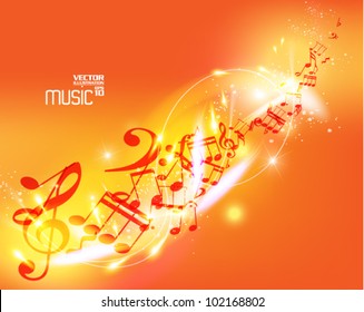 modern conceptual music notes vector design