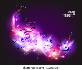 modern conceptual music notes vector design