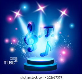 modern conceptual music notes vector design