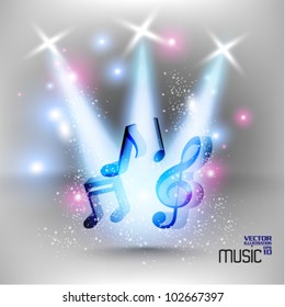 modern conceptual music notes vector design