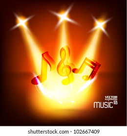 modern conceptual music notes vector design