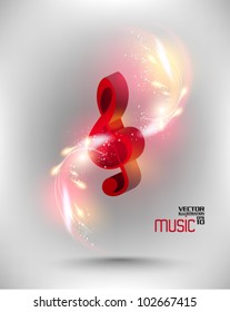 modern conceptual music notes vector design