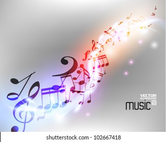 modern conceptual music notes vector design