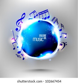 Modern Conceptual Music Notes Vector Design Stock Vector (Royalty Free ...