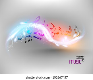 modern conceptual music notes vector design