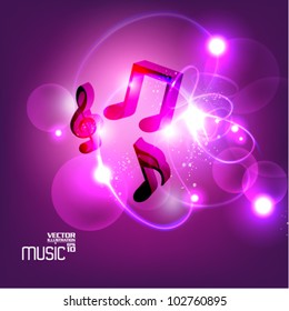 modern conceptual music notes vector design