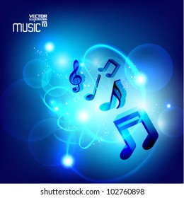 modern conceptual music notes vector design