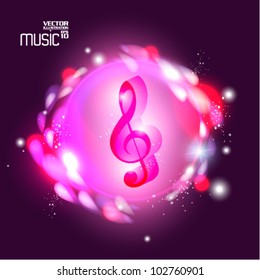 modern conceptual music notes vector design