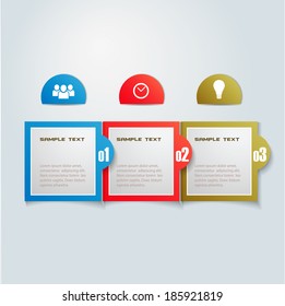 Modern conceptual vector Design template / Colorful connection banner concept for different business design / info graphics or website design 