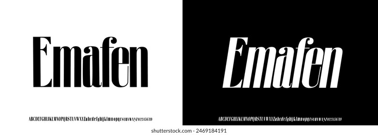 Modern condensed ,Bold Font. Uppercase and italic font ,design for brand ,Design vector illustration