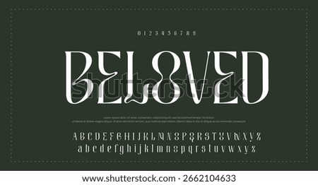 Modern condensed ,Bold Font. Uppercase and italic font ,design for brand ,Design vector illustration