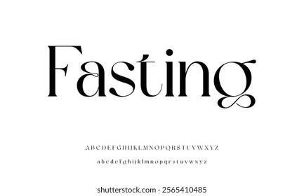 Modern condensed display font vector