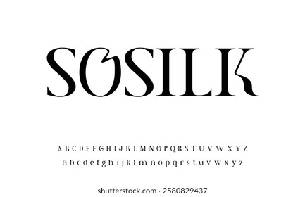 Modern condensed display font vector