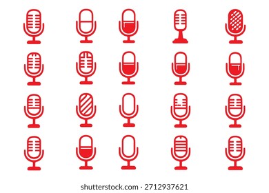 Moderno ícone de microfone de condensador com visualizador de onda de som dinâmico, representando a produção de áudio, podcasting digital, transmissão ao vivo, comandos de voz, estúdio de gravação, radiodifusão
