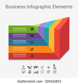 Modern cone 3d staircase diagram business. Vector illustration. can be used for workflow layout, banner, number options, step up options, web design, infographics.