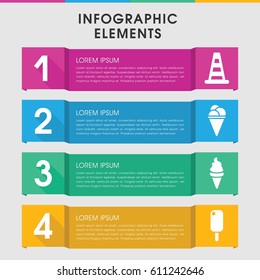 Modern cone infographic template. infographic design with cone icons includes cone barrier. can be used for presentation, diagram, annual report, web design. 