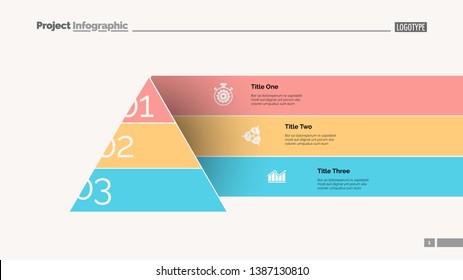 Modern cone staircase diagram slide template. Business data. Graph, diagram, design. Creative concept for infographic, report. Can be used for topics like strategy, management, visualization