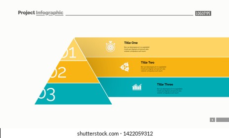 Modern cone staircase diagram slide template. Business data. Graph, diagram, design. Creative concept for infographic, report. Can be used for topics like strategy, management, visualization
