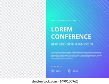 Modern Conference background flyer layout.Minimal geometric design.Eps10 vector.