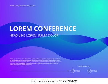 Modern Conference background flyer layout.Minimal geometric design.Eps10 vector.