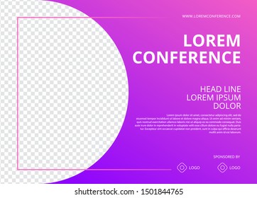 Modern Conference background flyer layout.Minimal geometric design.Eps10 vector.