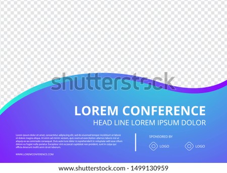 Modern Conference background flyer layout.Minimal geometric design.Eps10 vector.