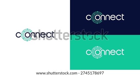 Modern Connect Logo with Abstract Network Symbol