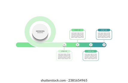 Modern connecting infographic template design