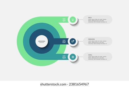 Modern connecting infographic template design