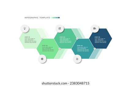 Modern connecting infographic template design