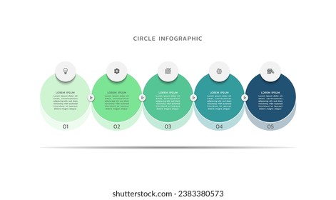 Modern connecting infographic template design