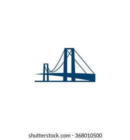 Modern Connection Bridge Building Logo Template