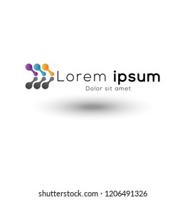 Modern Connection Dots Logo, vector illustration grapich design
