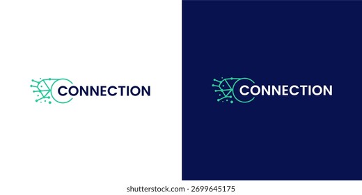 Logotipo moderno de la conexión con el circuito digital Abstractas