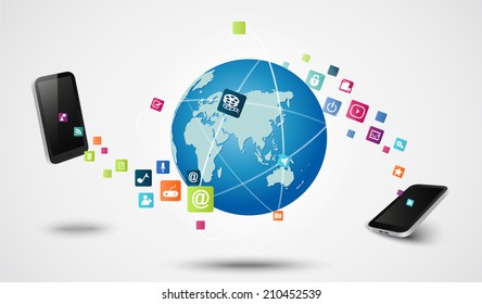 Modern connection technology concept 