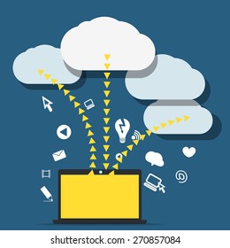 Modern conputer communication abstract scheme
