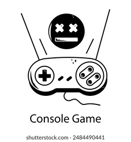 Icono de doodle de juego de consola moderno 