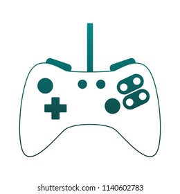 Modern console gamepad blue lines